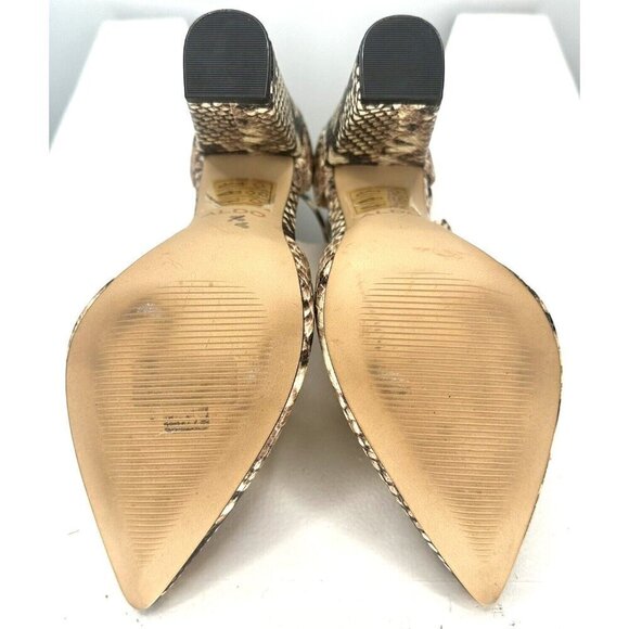 Aldo Nicholes Heels Snake Skin Print Leather Block Heel Pumps Womens Size 6.5 - Picture 8 of 9